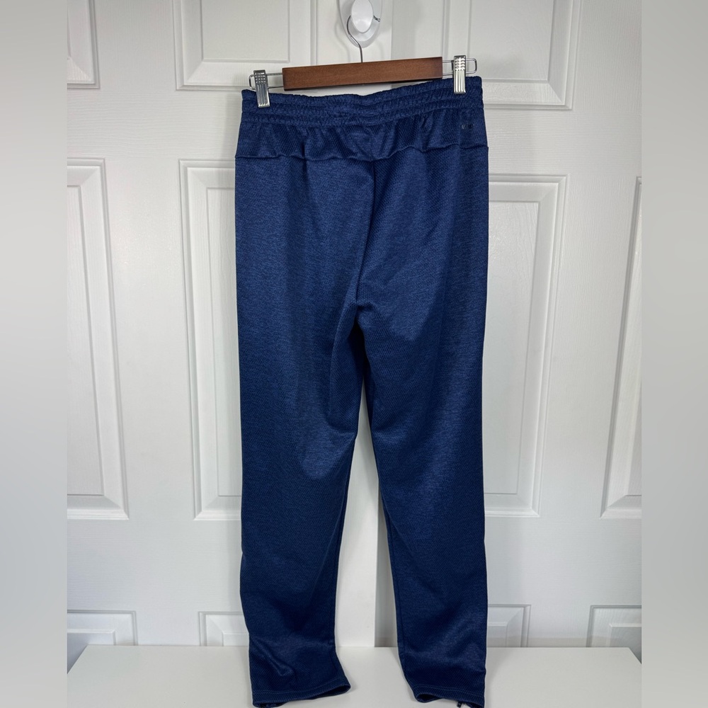 NEW MEN’S ADIDAS TEAM ISSUE BLUE TAPERED ZIP HEM FLEECE TRACK‎ PANTS S